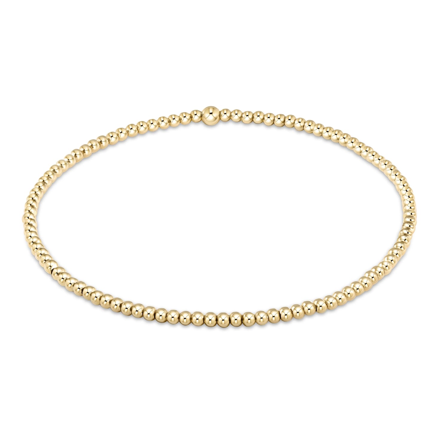 Classic Gold Bead Bracelet - 2mm