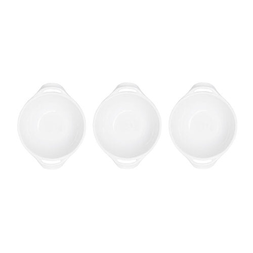 LeCadeaux Set of 3 Assorted Handled Bowls 6"
