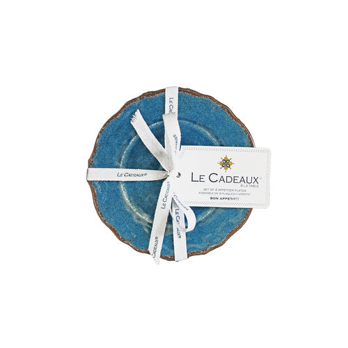 LeCadeaux Set of 4 Appetizer Plates 6.5"