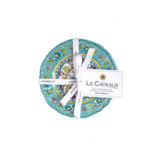 LeCadeaux Set of 4 Appetizer Plates 6.5"