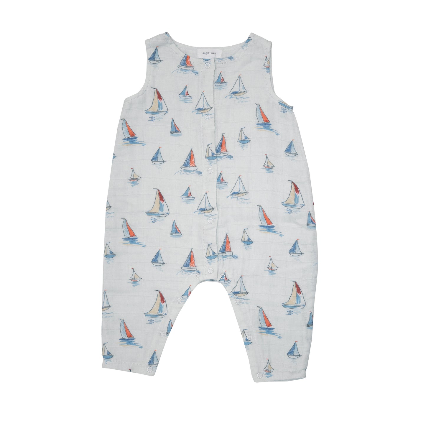 Sleeveless Romper - Sketchy Sailboats