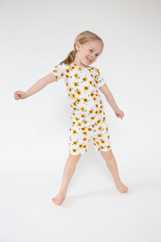 Pajama Short Set - Sunflower Ditsy