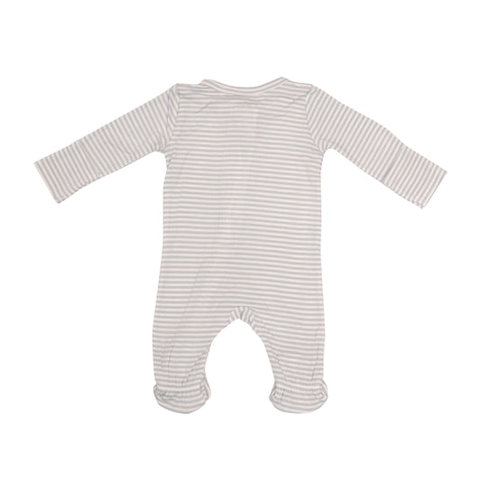 2-Way Zipper Footie - Grey Bunnies
