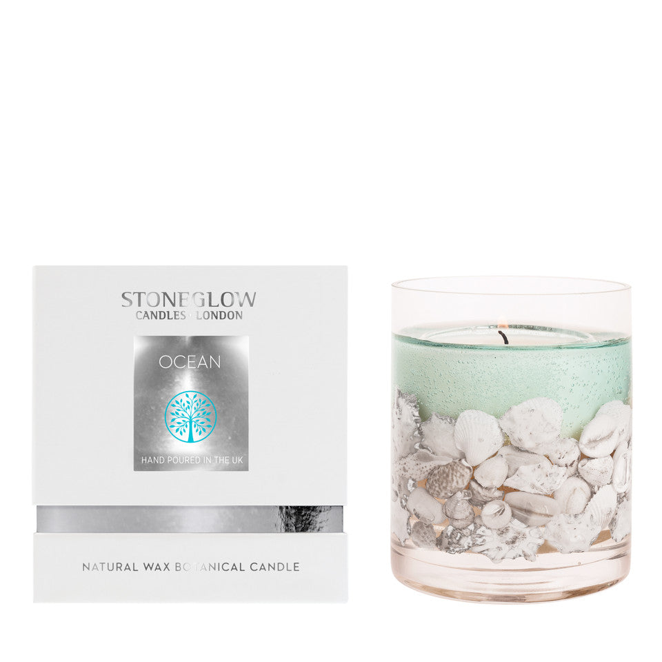 Stone Glow Ocean Scented  Botanical Candle