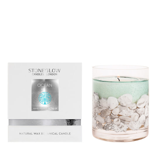 Stone Glow Ocean Scented  Botanical Candle