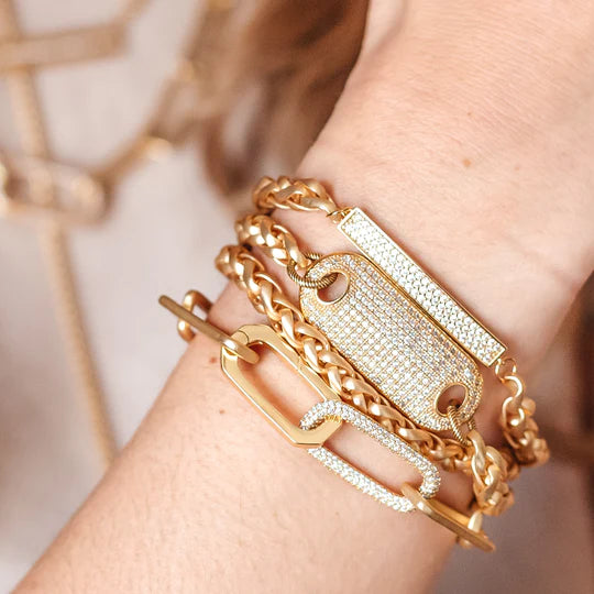 Loni Paul Chunky Rectangle Paperclip Bracelet