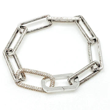 Loni Paul Chunky Rectangle Paperclip Bracelet