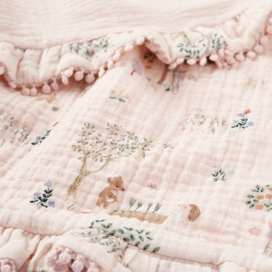 Garden Picnic Organic Muslin Blankie 20x20